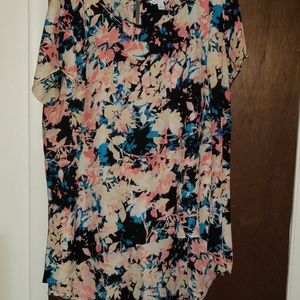 Boutique Floral High-Low Blouse